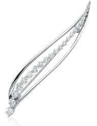 1.5 Carat Journey Diamond Brooch in 14 Karat White Gold