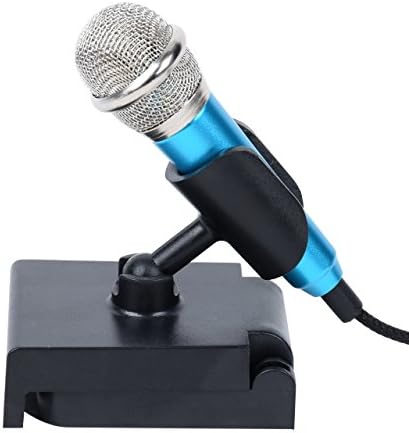 Mini Microphone, Chaldean Omni-directional Condenser Stereo Mic for Karaoke,Video Chatting, Voice Recording, Compatible with iPhone,iPad,Smart-phone,Tablets,Laptop,Computers (Cute Blue)