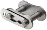 HKK SR040SCL1 ANSI 40 Single Strand Spring Connecting Link, Riveted, Stainless Steel, 1/2" Pitch, 0.312" Roller Diameter, 5/16" Roller Width (Pack of 5 links)