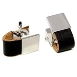 Brown Leather Wrap Around Cufflinks w/ Box