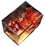 Chessex Dice: Polyhedral 7-Die Leaf Dice Set - Copper w/steel