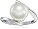 Amazon Collection Sterling Silver 10mm Simulated Shell Pearl Ring