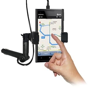 Amzer AMZ94067 Lighter Socket Phone Mount with Charging and Case System for Nokia Lumia 900/ATT Nokia Lumia 900 - Retail Packaging - Black Amzer AMZ94067 Lighter Socket Phone Mount with Charging and Case System for Nokia Lumia 900/ATT Nokia Lumia 900 - Retail Packaging - Black