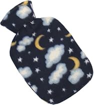 Night Sky Fleece Covered Hot Water Bottle - Made in Germany