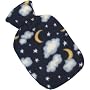 Night Sky Fleece Covered Hot Water Bottle - Made in Germany