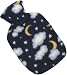 Night Sky Fleece Covered Hot Water Bottle - Made in Germany