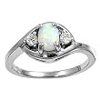 Sterling Silver Lab Created Opal Ring - 2mm Band Width - 10mm Face Height - Sizes: 6-9 - Clear CZ Sterling Silver Lab Created Opal Ring - 2mm Band Width - 10mm Face Height - Sizes: 6-9 - Clear CZ