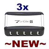 Neewer 7-PORT High-Speed Verticle Stand USB 2.0 HUB Powered WITH AC ADAPTER Cable *Qty:3*