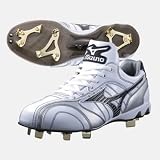 <ウレタンソールスパイク>MIZUNO クラブリーググリッター ホワイト×ブラック 2KM37909