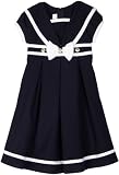 Bonnie Jean Girls 4-6x Nautical Flare Dress With Ribbon Trim