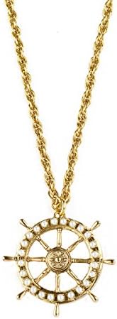 John Wind 18" Pearl Gold-Plated Helm Necklace