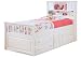 Twin Atlantic Furniture Captain's Bookcase Bed with Underbed 4 Drawer Chest in White
