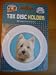 West Highland White Terrier dog car tax disc holder Westie blue background