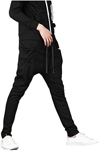Mens Casual Trousers Sports Dance Harem Pant (XL, Black)