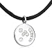 14k White Gold Diamond I Don't Know Emoticon Disk Necklace (.05 cttw), 17