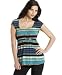 AGB Striped Peasant Top with Belt
