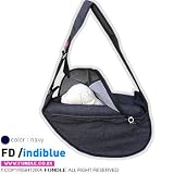 Fundle Denim Size Large Pet Dog Cat Sling Carrier