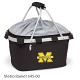 Michigan Wolverines Portable Recreational Metro Seat Recliner - Black w/Digital Print