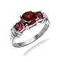 Bague Femme Argent Fin 925/1000 Grenat 1.75 Karat &hellip de Vir Jewels