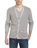Converse by John Varvatos  Men's Long Sleeve Linen Blend Ribbed Cardigan