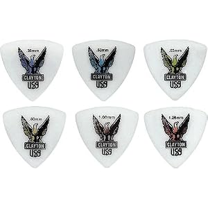Clayton Acetal Rounded Triangle Picks, 1.26MM 1 Dozen by 
