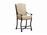 Woodard Landgrave 3146826C Villa Stationary Counter Stool with Cushions
