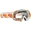 Thor MX Enemy Printed Adult Dirt Bike Motorcycle Goggles w/ Free B&F Heart Sticker Bundle - Mask/Orange