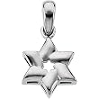 14K White Gold Star of David Pendant - 12.75x11.25mm