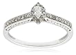 14k White Gold, Marquise Diamond Promise Ring (1/5 cttw, G-I Color, I2-I3 Clarity), Size 7