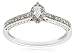 14k White Gold, Marquise Diamond Promise Ring (1/5 cttw, G-I Color, I2-I3 Clarity), Size 7
