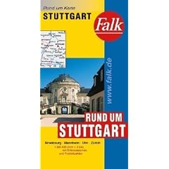 Falk Rund um Karte Rund um Stuttgart 1:200 000 Strasbourg - Mannheim - Ulm - Z�rich
