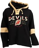 New Jersey Devils Old Time Hockey Black Jetted Lightweight Hooded Fleece Sweatshirt