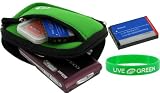 2n1 Neoprene Sleeve (Forrest Green) Case and NB-8L 1200mAh Li-Ion Battery for Canon PowerShot A3100IS 12.1 MP Digital Camera Silver