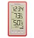 La Crosse Technology Large-Digit Indoor/Outdoor Color Spot Thermometer and Clock, in Red