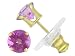 14KT 2.20CTW COLOR ENHANCED PURE PINK(TM) TOPAZ STUD EARRINGS