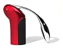 Metrokane Vertical Rabbit Lever Style Corkscrew with Foil Cutter, Candy Apple Red