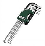 POT ロング タイプ L型 六角レンチ 9本セット （1.5 / 2 / 2.5 / 3 / 4 / 5 / 6 / 8 / 10mm） ボールポイント 仕様 ホルダー 付