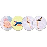CounterArt Pin up Girls Absorbent Coasters Assorted Set of 4