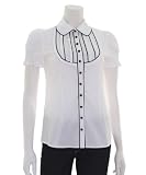Kensie Ruffled Tuxedo Blouse
