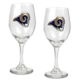 St Louis Rams 2-Piece Wine Glass Set  (Primary Logo)
