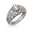 Eve's Addiction Elegant Deco Style Victorian Sterling Silver Right Hand Ring, 6