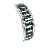 Vintage Couture Silver & Onyx Cuff Bracelet