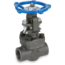 Sharpe Valves 34834 Series Carbon Steel Gate Valve, Class 800, Rising Stem, Inline, Hand Wheel, NPT Female