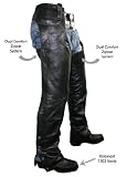 Men's Classic Braided Elastic Fit Leather Chaps