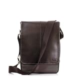 Knomo - STI005 - Sac Bandouli&egrave;re verticale pour MacBook Pro 15" - Marron