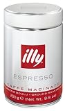 illy Espresso gemahlen, normale Röstung, Dose mit silber / roter Banderole, 250 g