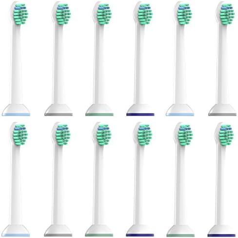 SoniShare Replacement Heads for Philips Sonicare Toothbrushes, 12 Pack