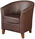 Max Winzer 27641100 Lucca Cocktailsessel echtes Leder, braun