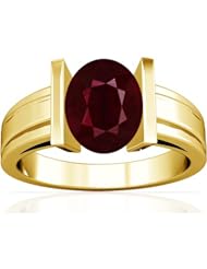 14K Yellow Gold Oval Cut Ruby Solitaire Ring