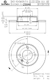 Brembo 25046 Rear Disc Brake Rotor
